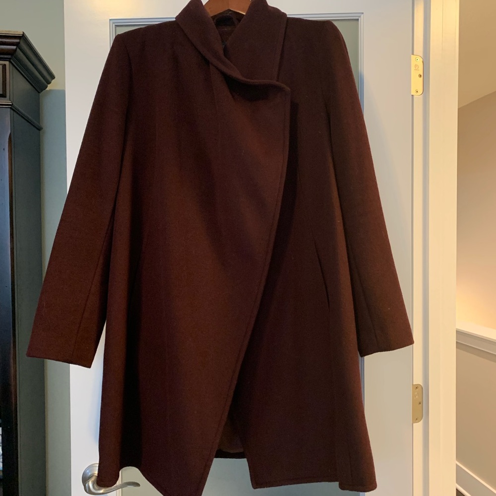Cole Haan Wool Blend Wrap Coat SZ 10